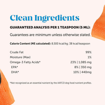 Aceite De Salmon Salvaje Omega 3 Para Perros Y Gatos 240ml Piel Brillante Y Articulaciones Fuertes