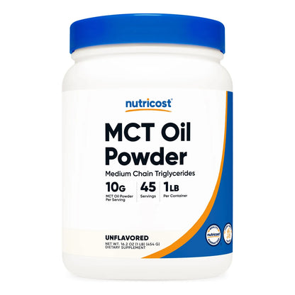 Aceite MCT En Polvo 1 Libra Ideal Para Dietas Cetogénicas Sin Gluten Ni OMG
