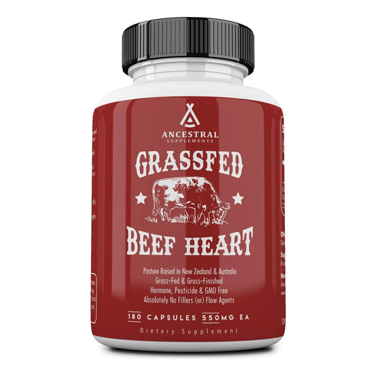 Capsulas Corazon De Res Alimentado Con Pasto Coq10 Salud Cardiaca Y Mitocondrial 180 Caps