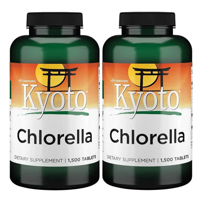 Chlorella Kyoto 194 Mg 1500 Tabletas Paquete Doble Swanson Desintoxicante Natural
