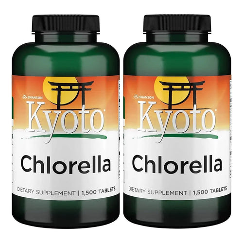 Chlorella Kyoto 194 Mg 1500 Tabletas Paquete Doble Swanson Desintoxicante Natural