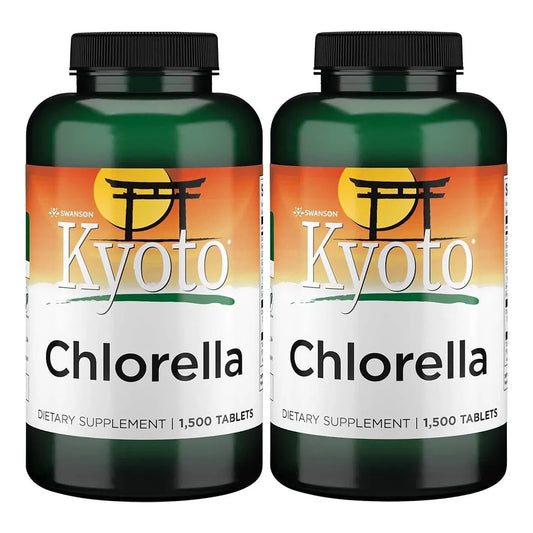 Chlorella Kyoto 194 Mg 1500 Tabletas Paquete Doble Swanson Desintoxicante Natural