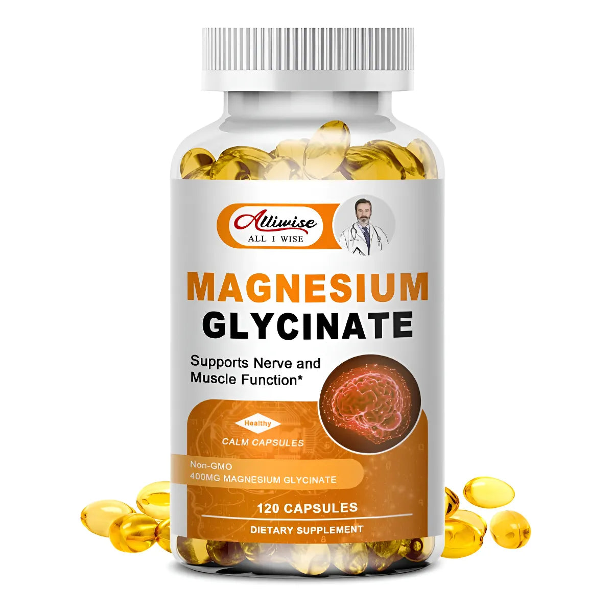 Glicinato De Magnesio 400mg Con B6 Y D3 Alta Absorción - Imagen 1