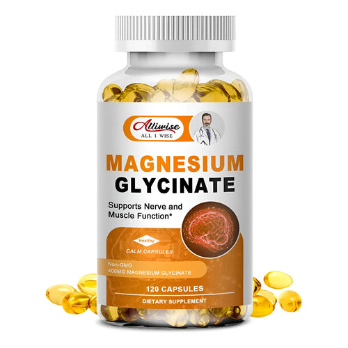 Glicinato De Magnesio 400mg Con B6 Y D3 Alta Absorción - Imagen 1