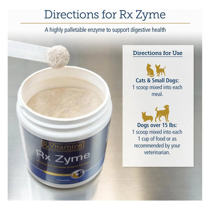 Enzimas Digestivas En Polvo Rx Zyme Para Perros Y Gatos Alivio Diarrea Estreñimiento