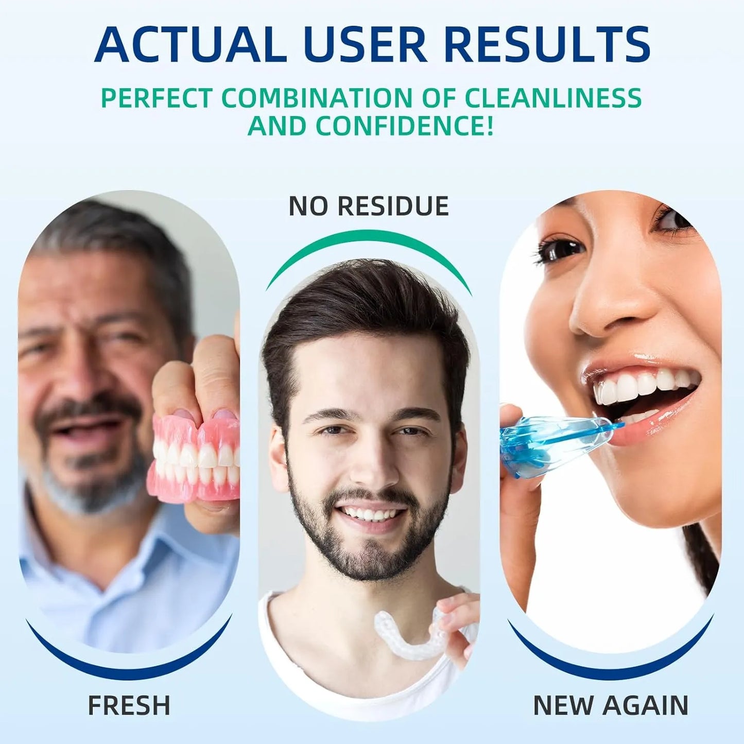Tabletas Limpiadoras Dentaduras Postizas Retenedores 240 Unidades Frescura Profunda