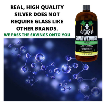 Silver Hydrosol 32 Onzas Suplemento Mineral Apoyo Inmunologico Natural