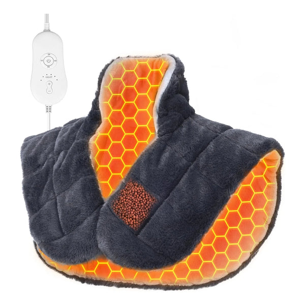 Almohadilla Termica Electrica Para Cuello Y Hombros Con Peso Extra Grande Alivia Dolor Y Relaja Musculos