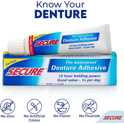 Adhesivo Dentaduras Postizas Plus Secure X4 Sujecion Duradera Y Natural