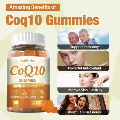 Gomitas Coq10 500 Mg Con Omega 3 Y Magnesio Absorcion Mejorada
