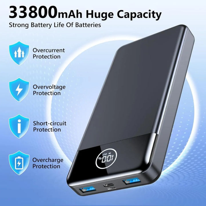 Portable Charger, 33800mah Power Bank, 22.5w - Imagen 7