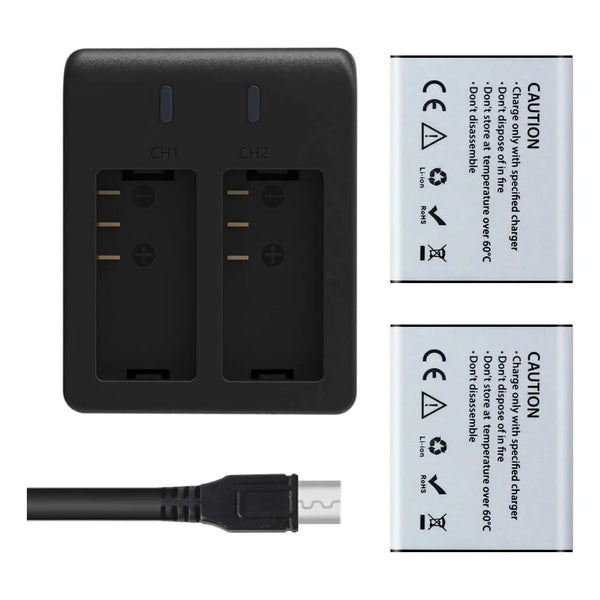 Bateria Recargable 1350mah Para Camaras Akaso V50X Brave 4 Pro 6 Plus Con Cargador Dual