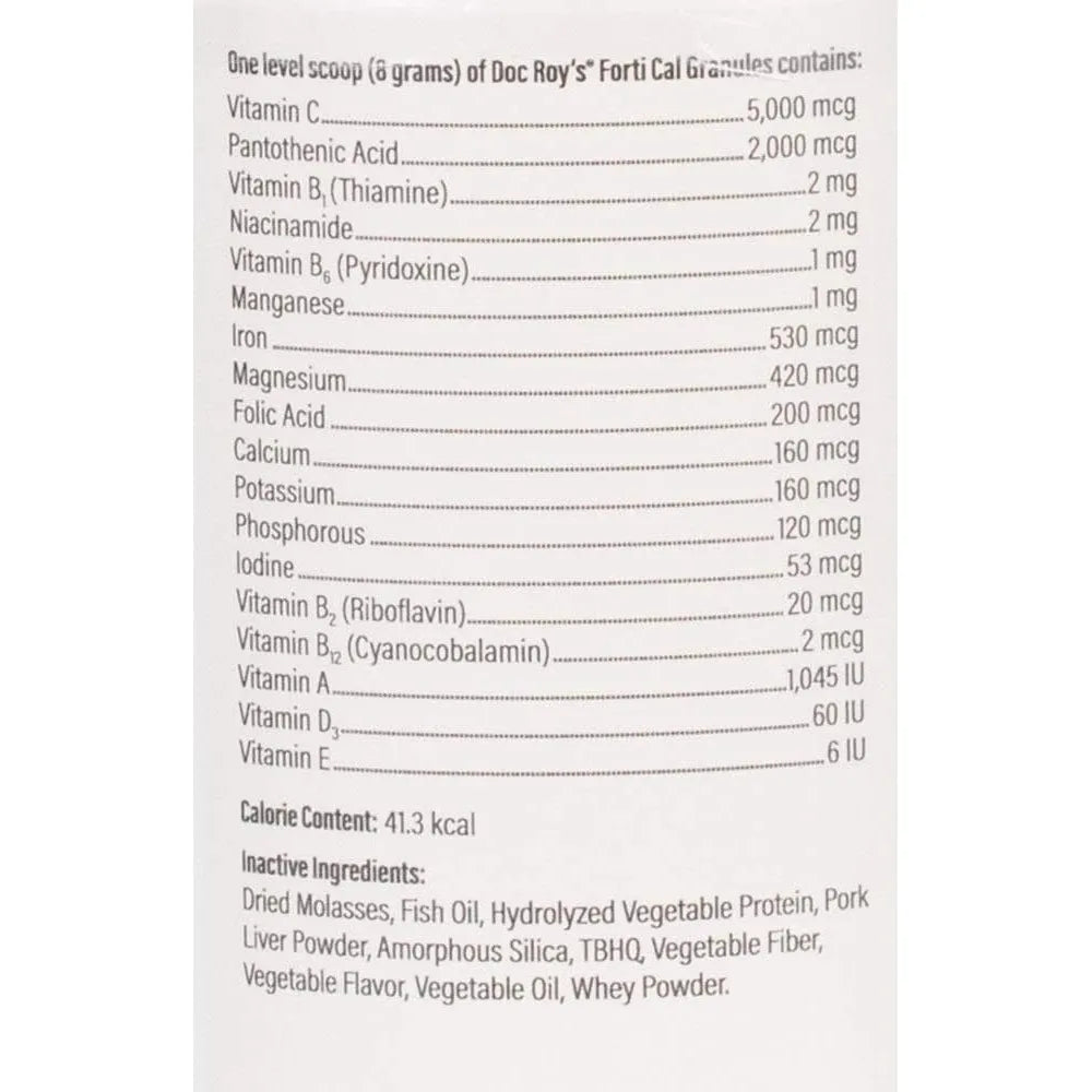 Doc Roy S Forti Cal Suplemento Energético Nutricional Alto En Calorías Para Perros Y Gatos 16 Oz