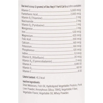 Doc Roy S Forti Cal Suplemento Energético Nutricional Alto En Calorías Para Perros Y Gatos 16 Oz