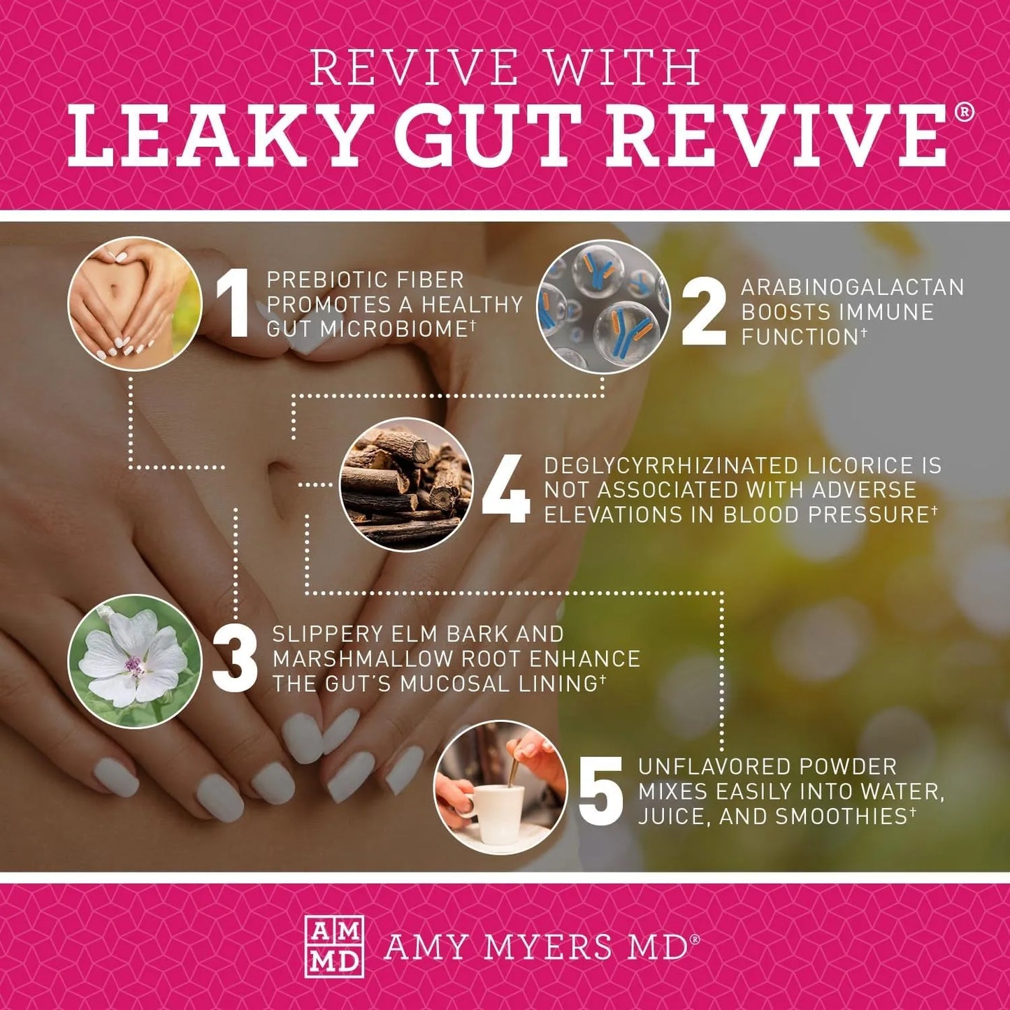 Polvo De Glutamina Dr Amy Myers Reparacion Intestinal Reduce Hinchazon
