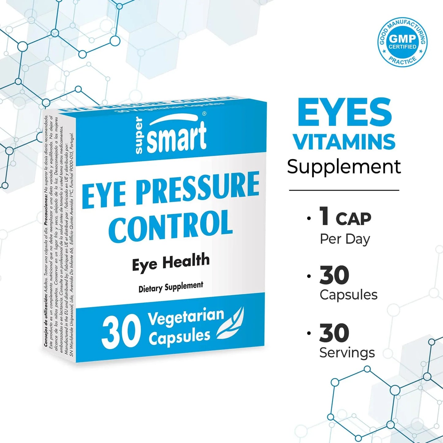 Suplemento Control Presión Ocular Con Extracto Arándano Y Corteza Pino 30 Cápsulas
