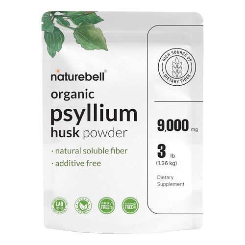 Polvo Orgánico De Cáscara De Psyllium 1.36 Kg Fibra Soluble Para Digestión Y Corazón