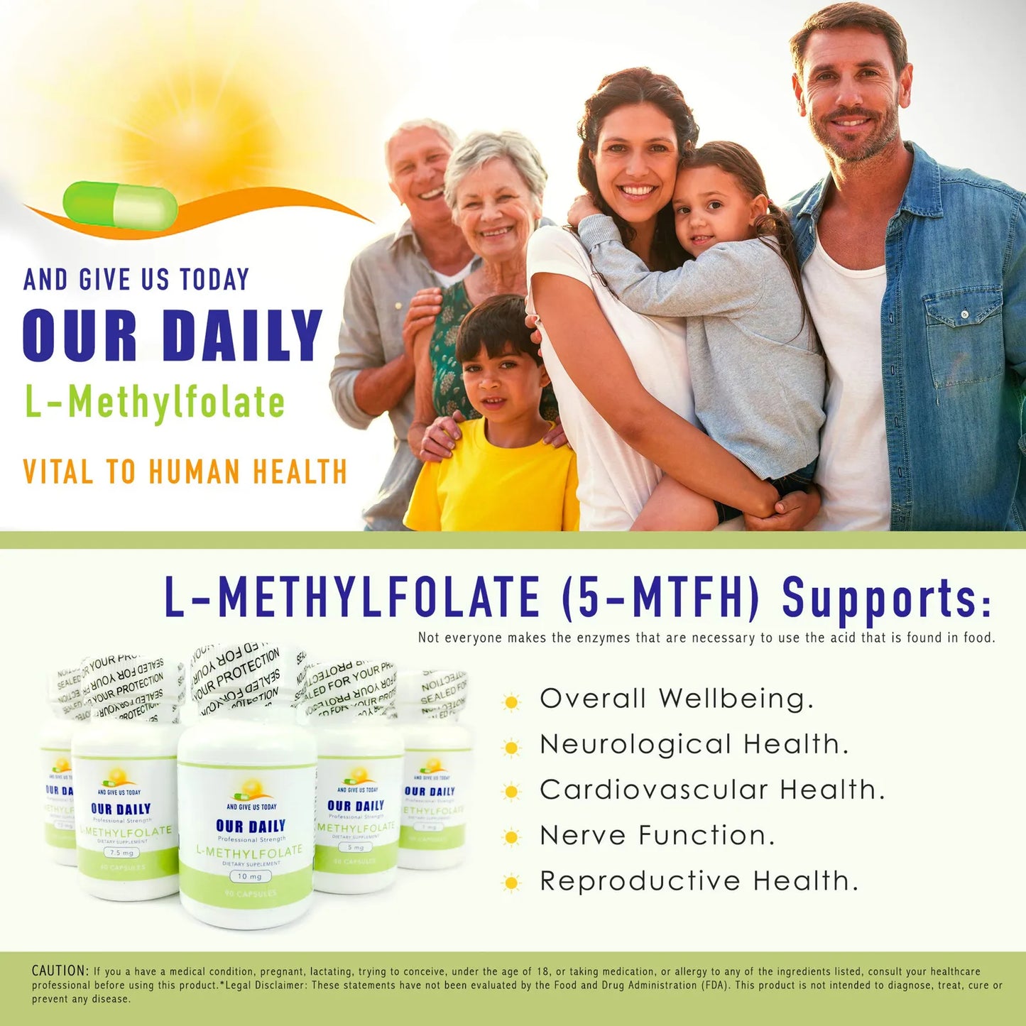 L-Metilfolato 7.5 Mg 7500 Mcg Cápsulas Vegetarianas 90 Unidades 3 Meses