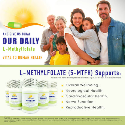 L-Metilfolato 7.5 Mg 7500 Mcg Cápsulas Vegetarianas 90 Unidades 3 Meses