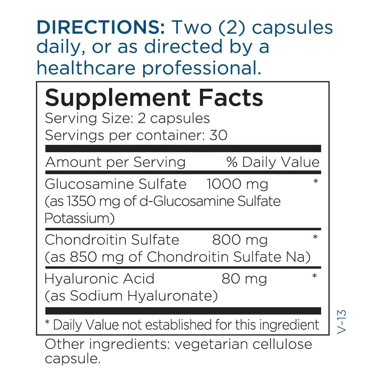 Glucosamina Condroitina 1000 Mg Con Acido Hialuronico Salud Articular 60 Capsulas