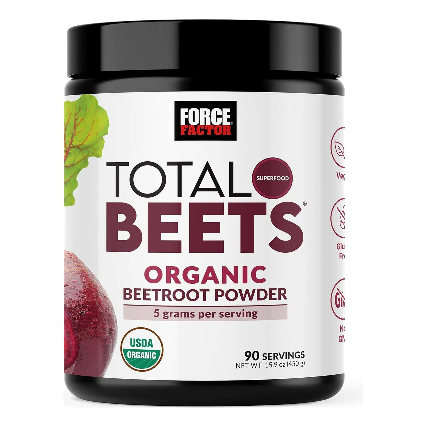 Polvo De Remolacha Orgánica Force Factor Total Beets Superalimento Nutrición Diaria 90 Porciones