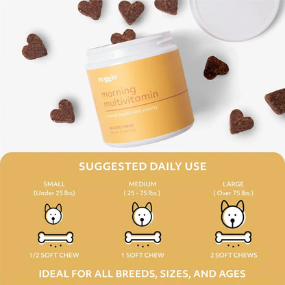 Multivitaminas Matutinas Reggie Para Perros Refuerzo Inmunitario Y Salud Integral