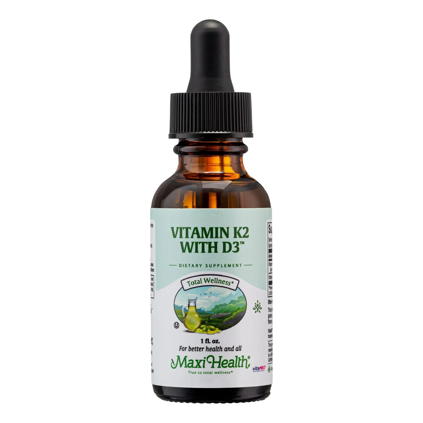 Vitamina D3 Liquida Con K2 Mk7 Gotas 30ml Huesos Fuertes Corazon Sano