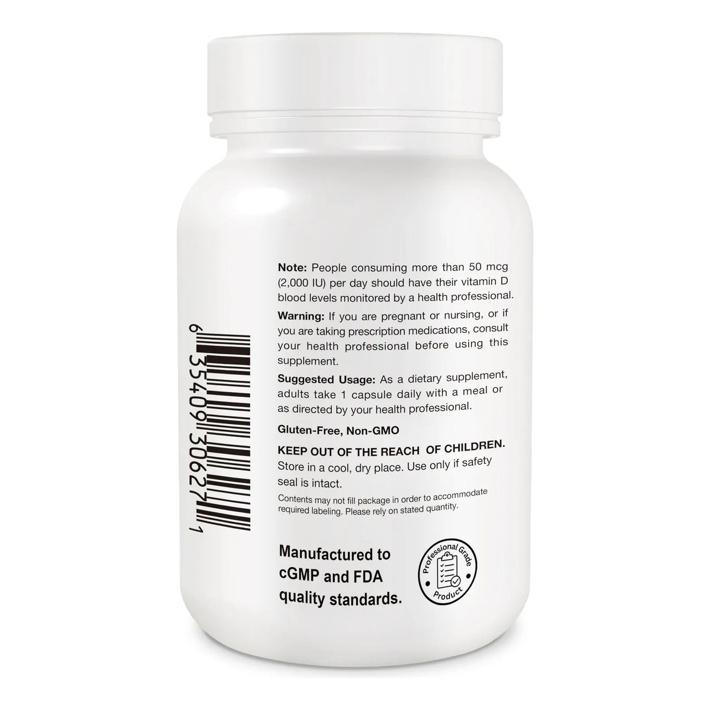 Microcápsulas Orgánicas Vitamina D3 5000 UI Suplemento Salud Huesos Piel Cabello