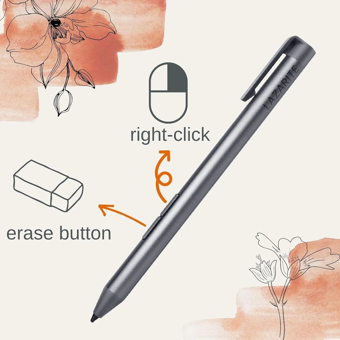 Lápiz Óptico LAZARTITE M Pen 4096 Niveles Compatible Lenovo HP Envy Pavilion
