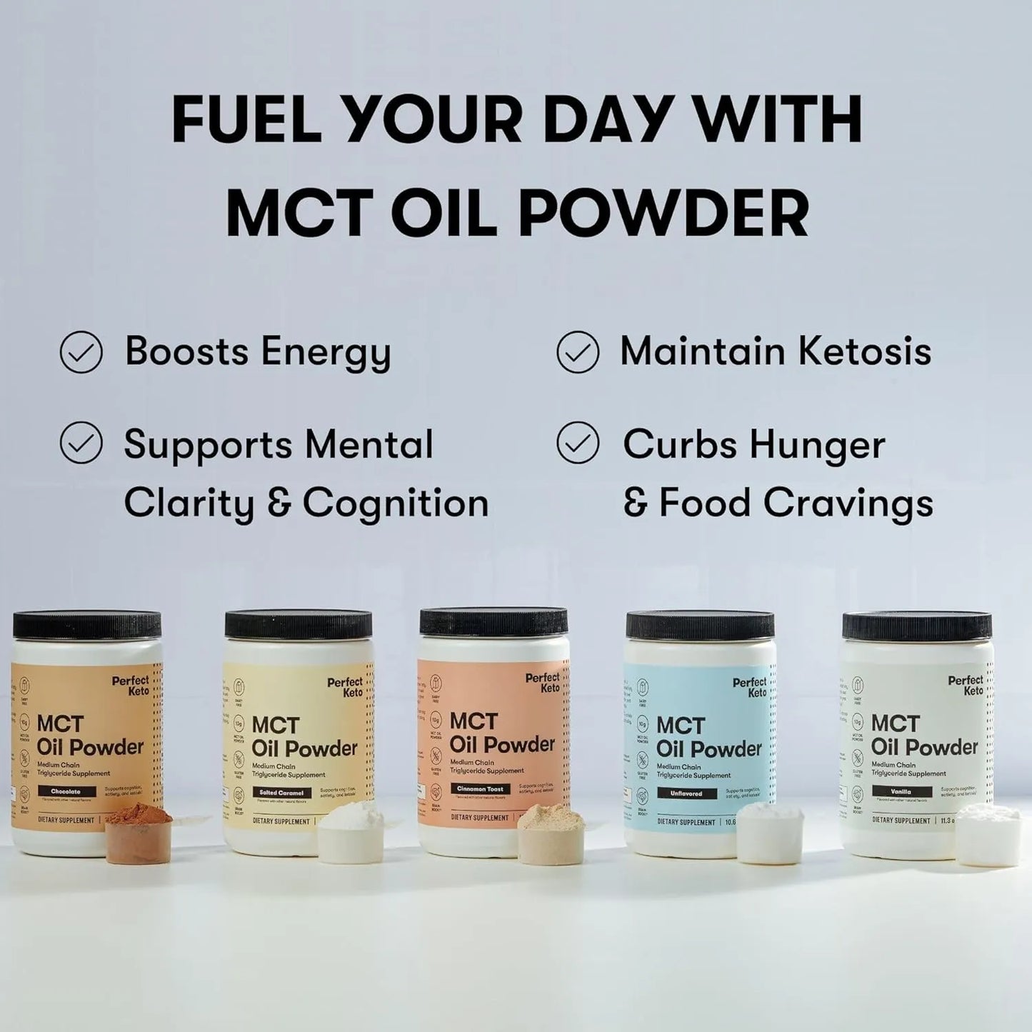 Polvo MCT De Coco Para Ketosis Suplemento Energético Cetogénico Sabor Vainilla