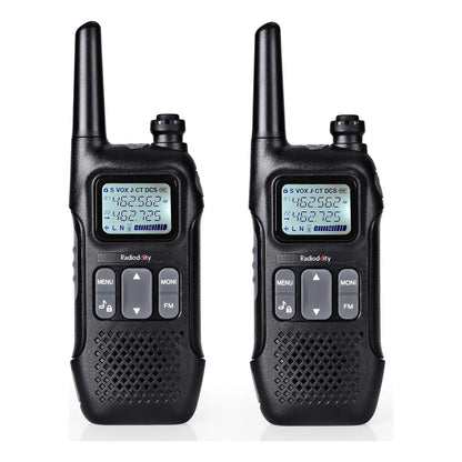 Radioddity FS-T1 Walkie Talkie Largo Alcance Sin Licencia Con NOAA Y USB