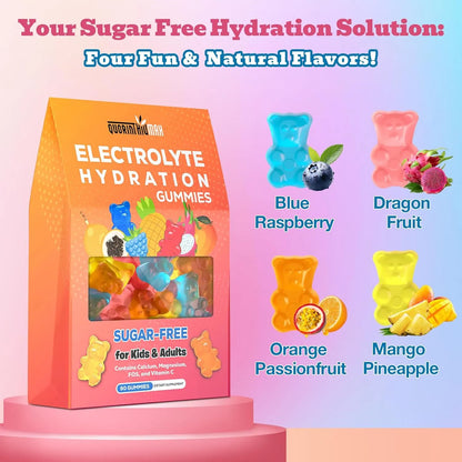 Gomitas Energéticas Hidratantes Con Electrolitos Calcio Y Vitamina C Para Niños Y Adultos