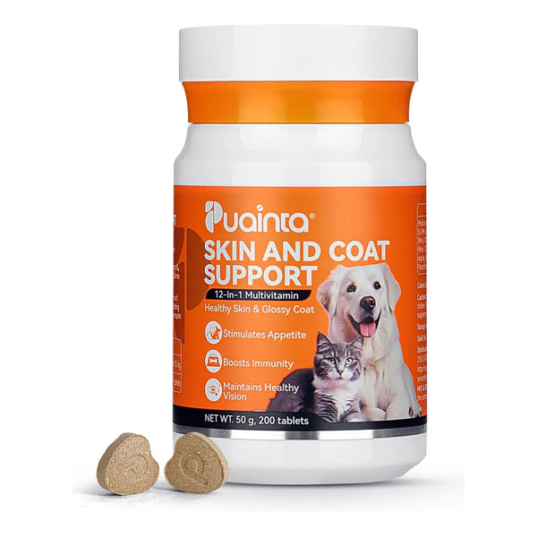 Multivitaminico 12 En 1 Piel Y Pelaje Perros Gatos Omega 3 Efectivo