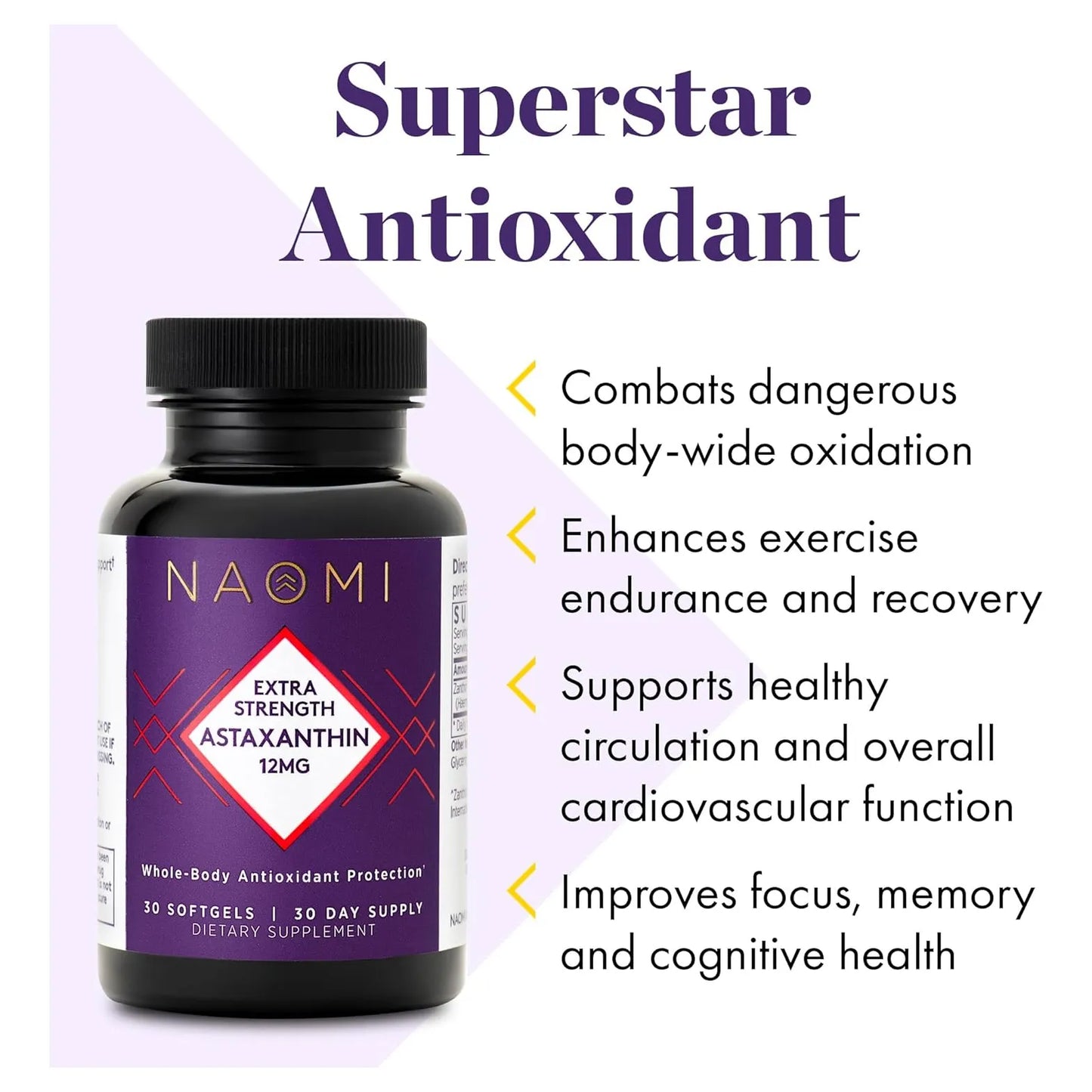 Astaxantina Extra Fuerte 12 Mg De Algas De Alaska Suplemento Antioxidante Premium