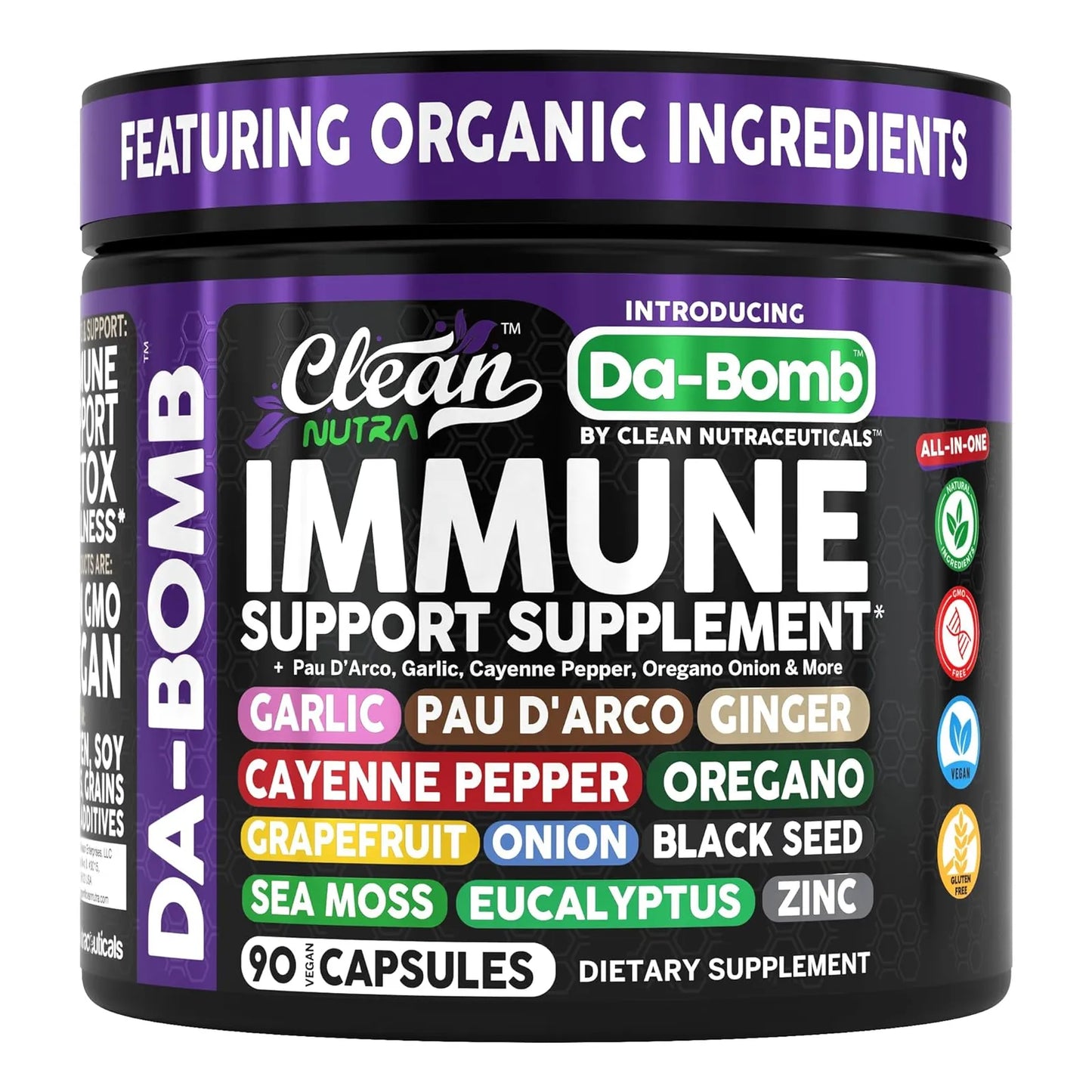 Suplemento Inmunologico Natural Con Pau D Arco Ajo Y Vitaminas Vegano