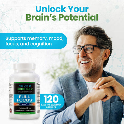 Suplemento Full Focus Nootropics Para Memoria Concentracion Y Cognicion 120 Capsulas