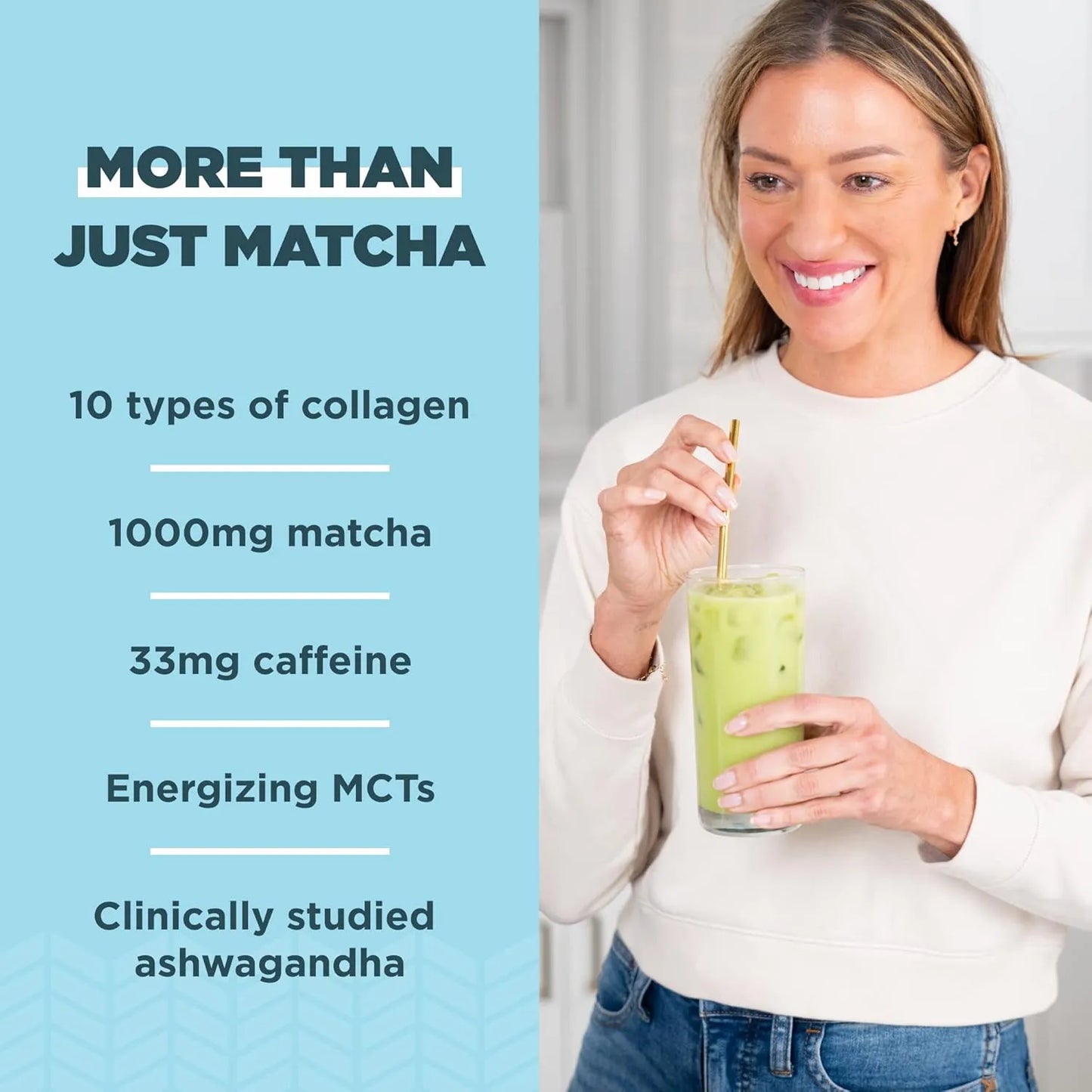 Matcha En Polvo Con Colageno Mct Y Ashwagandha Para Energia Y Bienestar