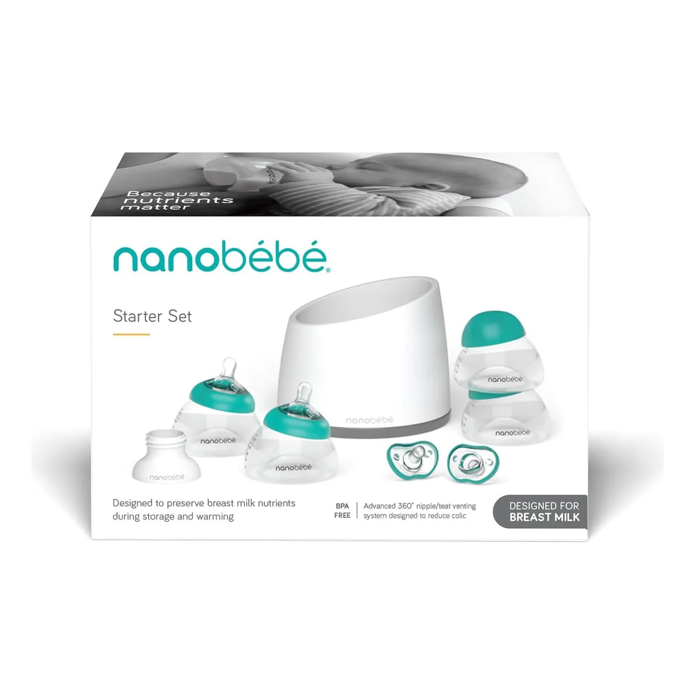 Biberones Anticólicos Nanobebe Para Leche Materna Con Chupetes Y Adaptador De Extractor