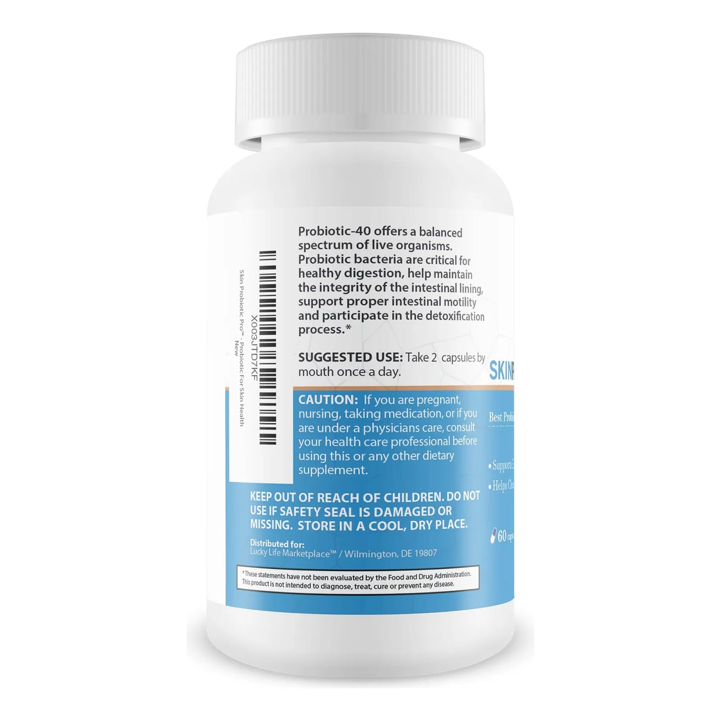 Skin Probiotic Pro Suplemento Para Piel Sana Reduce Imperfecciones 40 Mil Millones Ufc