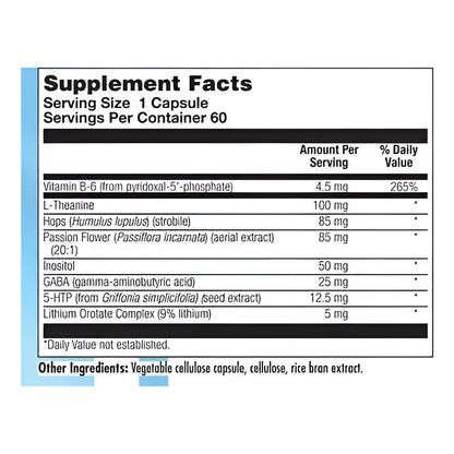 Factores De Estres Vitamina B6 Litio Gaba 60 Capsulas Salud Mental