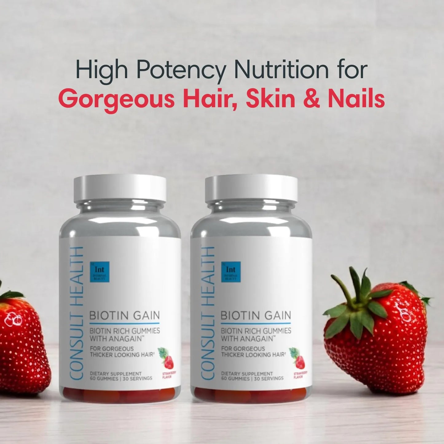 Gomitas De Biotina Con Anagain 10000 Mcg Para Cabello Fuerte Y Saludable