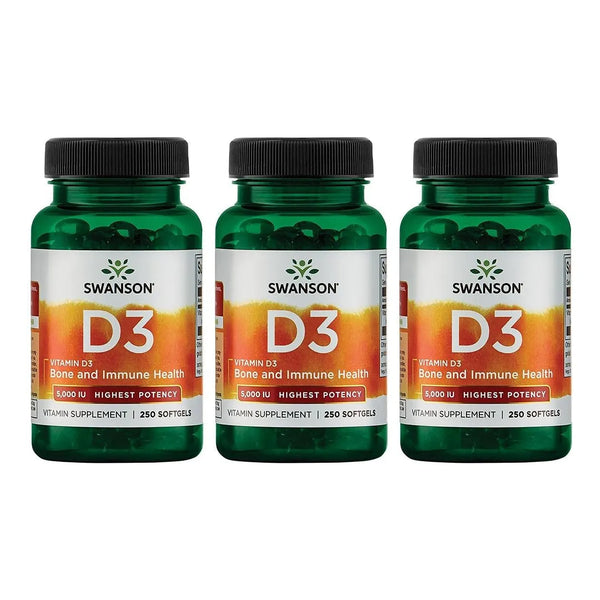 Vitamina D3 Swanson 250 Cápsulas Salud Ósea E Inmunológico