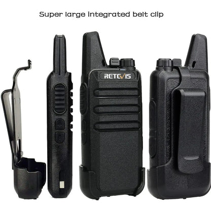Walkie Talkies Retevis RT22 Largo Alcance Recargables USB C VOX Manos Libres