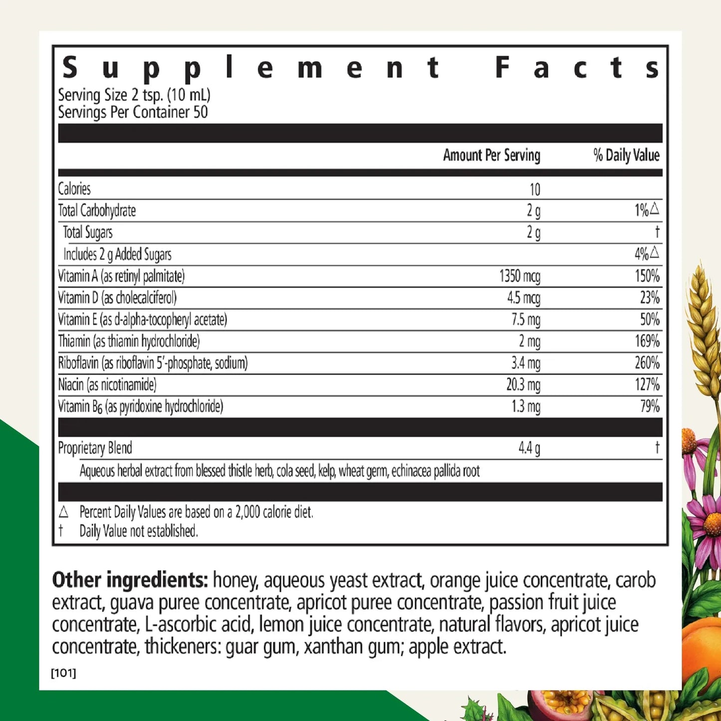 Multivitamínico Líquido Diario Con Vitamina A Y Cardo Mariano Para Energía Y Salud Hepática