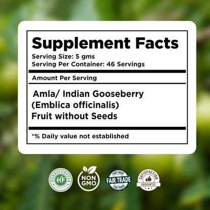 Polvo De Amla Phyllanthus Emblica 230g Rico En Vitamina C Antioxidantes Vegano