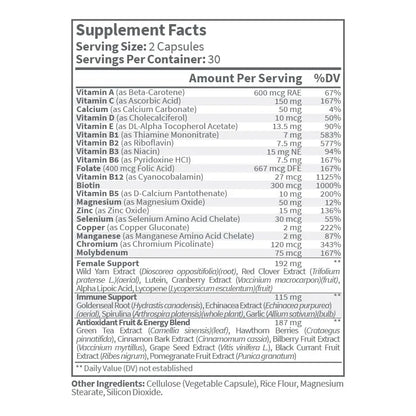 Capsulas Multivitaminicas Para Mujeres Con Biotina Energia Y Salud Hormonal 60 Capsulas