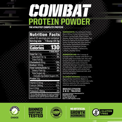 Proteina En Polvo Musclepharm Combat Sabor Chocolate 1 Kg