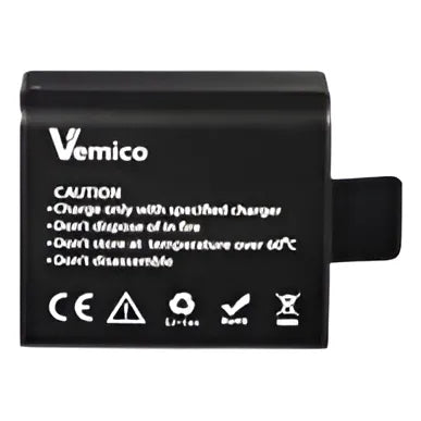 Batería Recargable 1050mAh Para Cámara De Acción Paquete De 3 Con Cargador Dual