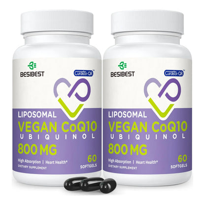 Ubiquinol CoQ10 800 Mg Liposomal Antioxidante Energía Cardíaco Cerebral
