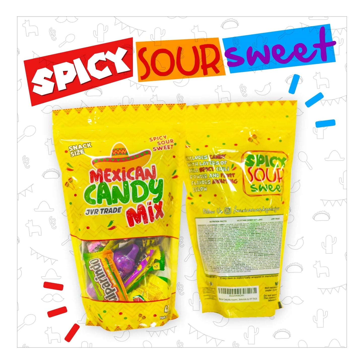 Mezcla De Dulces Mexicanos Picante Dulce Y Amargo 42 Unidades Jvr Trade